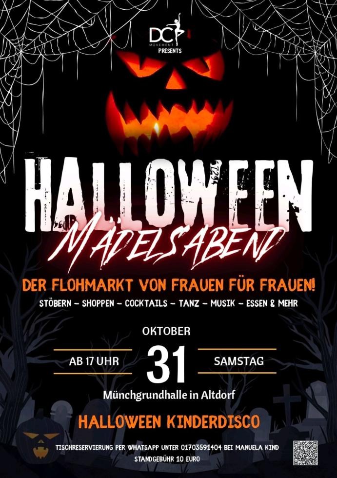 Plakat für den Halloween Mädelsabend Plakat für den Halloween Mädelsabend
