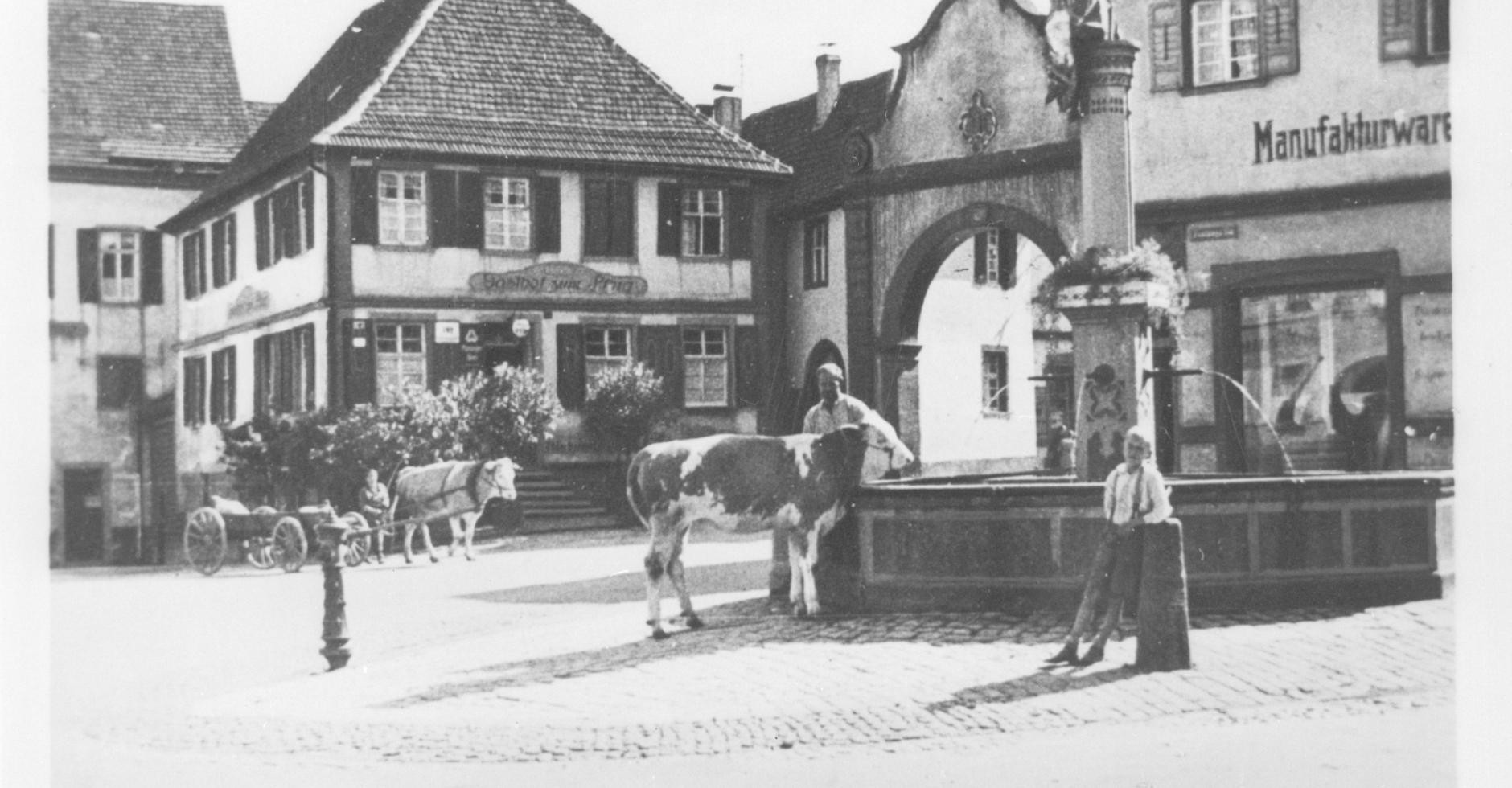 Foto um 1935 vom Marienbrunnen
