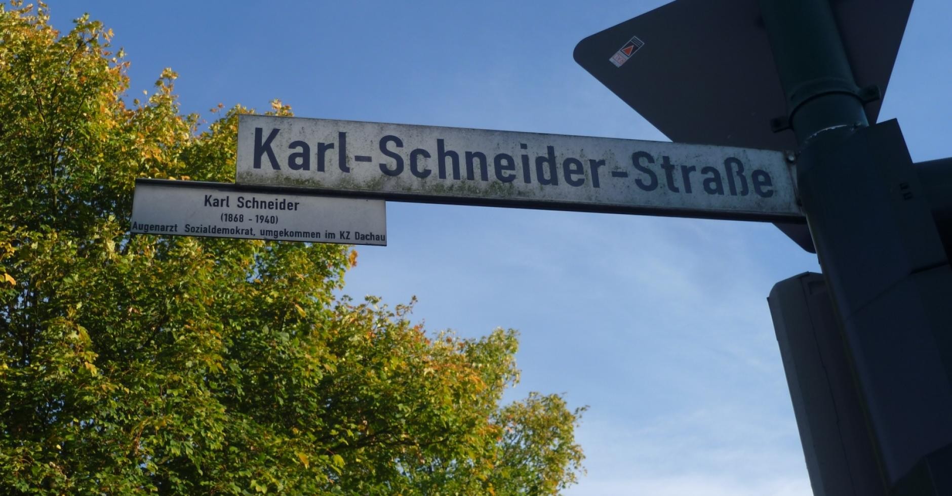 Karl-Schneider-Straße in Neunkirchen – mit K statt mit C
