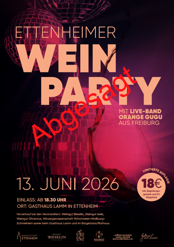 Plakat zur Ettenheimer Weinparty