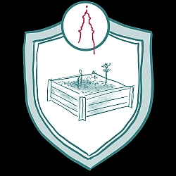Symbolbild Hochbeet mit Türmchen aus dem Ettenheim Logo