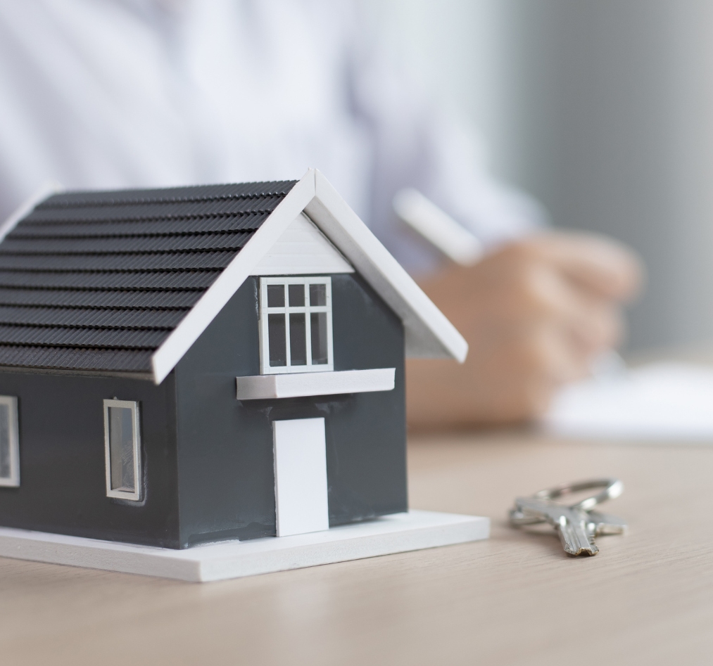Modellhaus mit Schlüssel