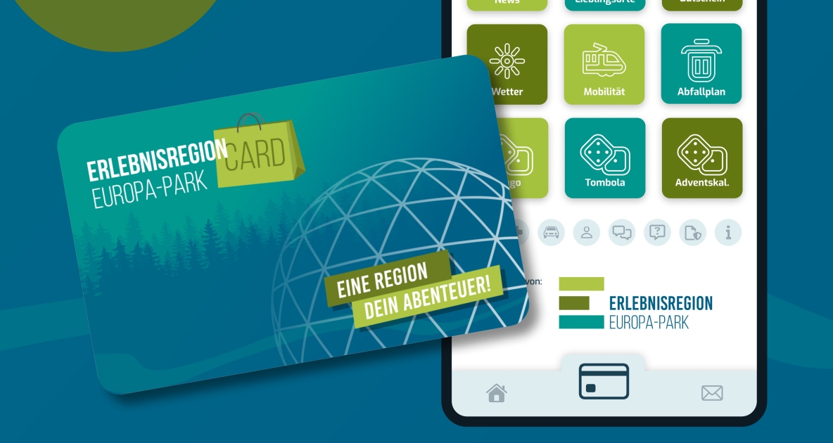 Abbildung der neuen Elebnisregion Europa-Park Card