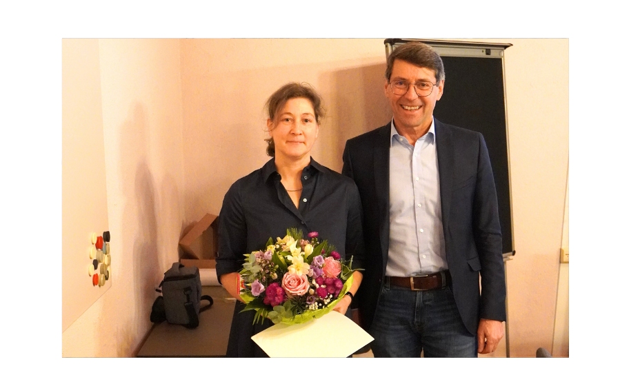 Marion Fleig und Bürgermeister Bruno Metz