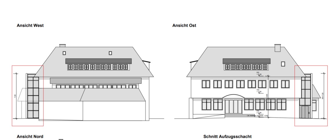 Ost- und Westansicht künftiges Ärztehaus