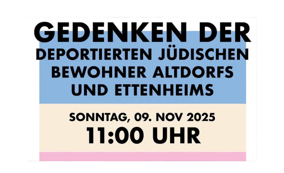 Plakat mit Einladungstext