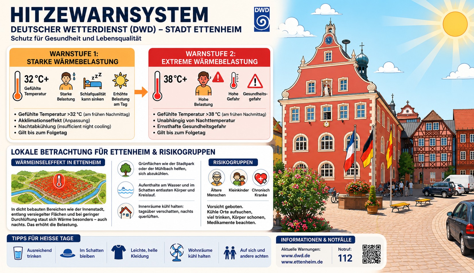 Bild Rathaus Ettenheim mit Empfehlungen