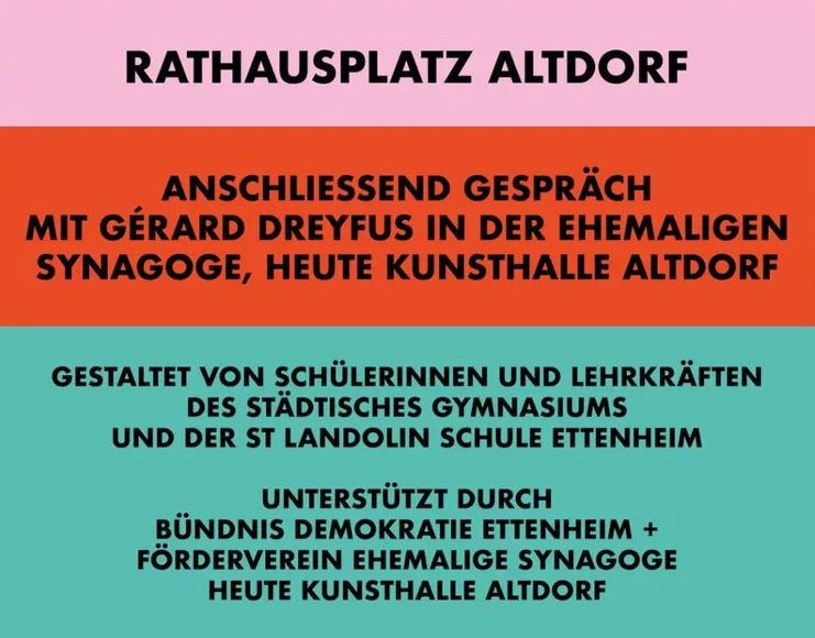 Plakat mit Einladungstext
